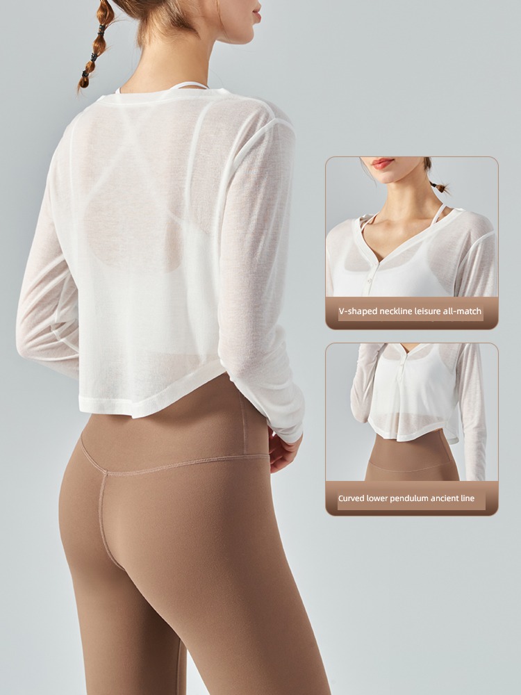 female easy texture Thin money outdoors Long sleeve Quick drying