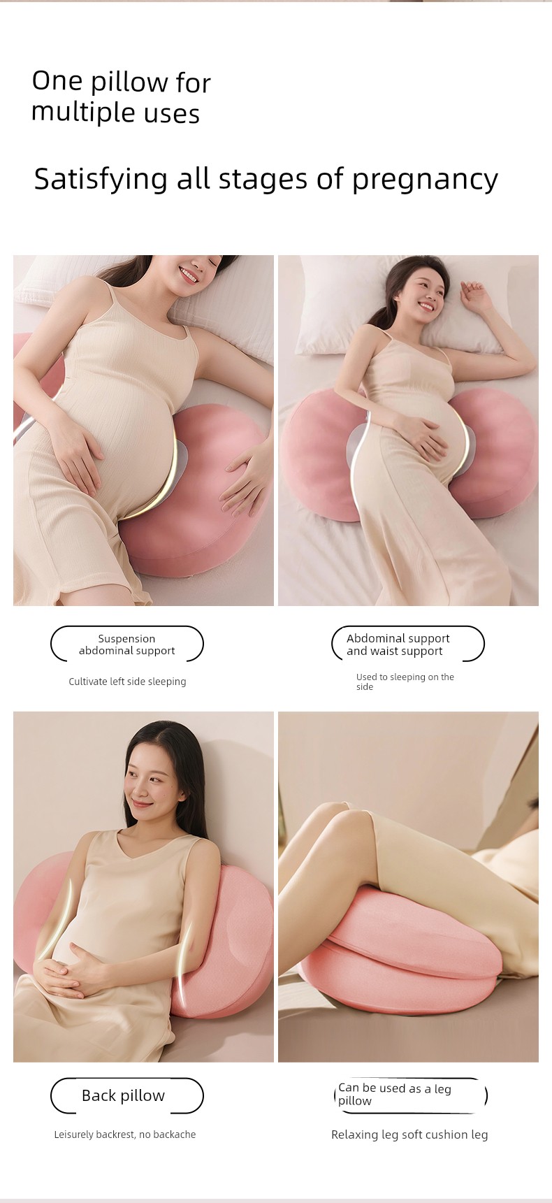 Domibaby Pregnancy Pillow, Waist Support Side Sleeping Pillow, Belly Support U-Shaped Pillow, Special Pillow for Sleeping during Pregnancy, Shell Pillow — 13