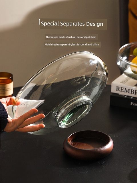 Sheli light luxury high-end glass fruit tray living room coffee table household exquisite fruit basket snack storage Chinese dried fruit tray