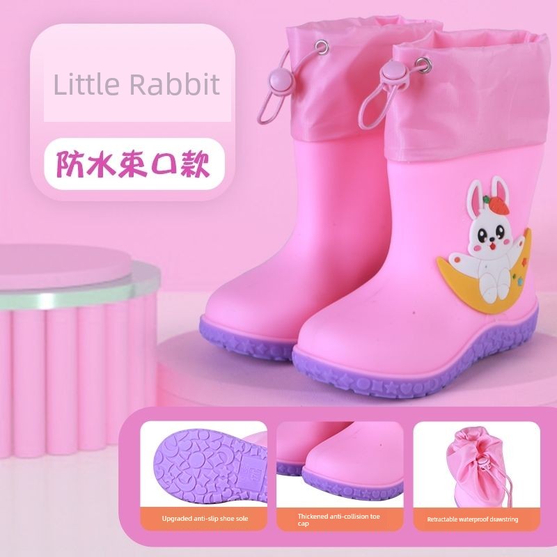 Cartoon Rubber Shoes for Rainy Days, Children's Rain Boots for Boys and Girls, Non-Slip, Suitable for All Seasons, Cute Kids' Water Shoes for Kindergarten — 3