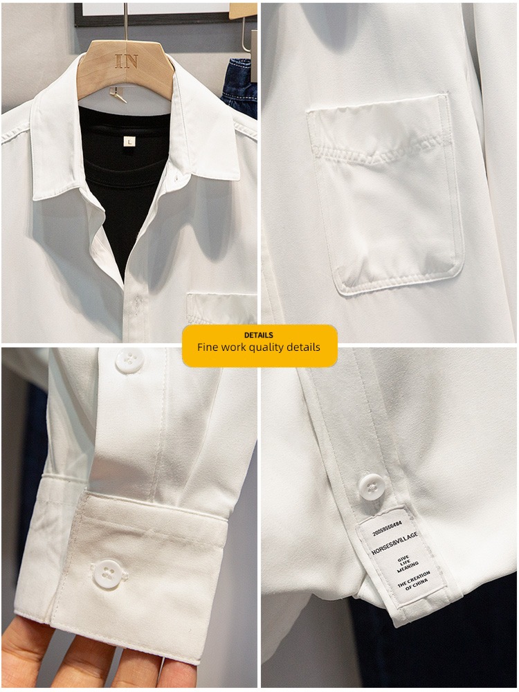 Plush winter leisure time Long sleeve easy loose coat shirt