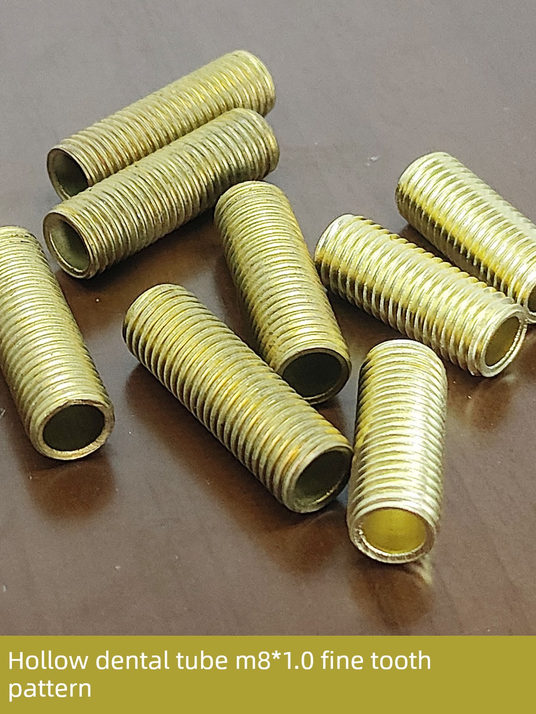 M8*1 Fine Thread All-Copper Threaded Pipe, Hollow Connecting Rod for Lighting Fixtures, Pure Copper Screw Rod, Round Threaded Pipe, Threaded Bar, Machine Wire Conduit, Air Vent