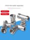 Stainless steel direct/tee/elbow/4-dividing pipe movable connection thickened inner and outer ribbon movable connection plumbing and heating joint accessories