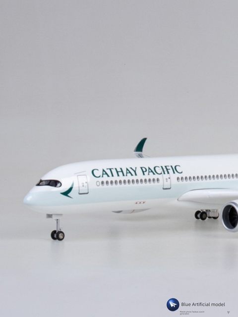 【带轮子带灯】国泰航空空客A350飞机模型仿真民航客机波音747