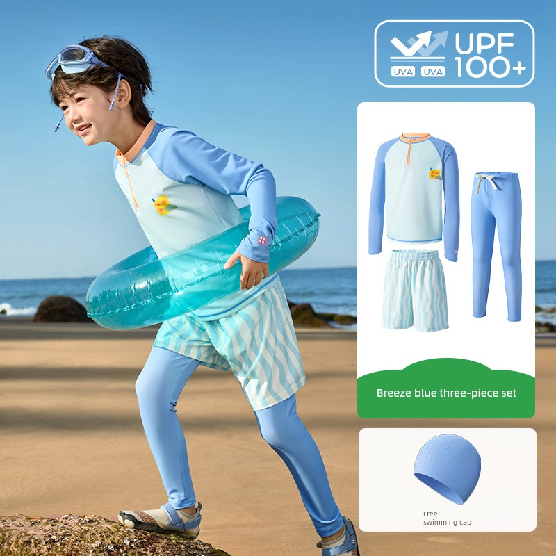 Kk Tree Children's Swimwear Boys' Long-Sleeve Long-Pants Baby Two-Piece Swimsuit Girls' Swimwear Beach Sun Protection Summer — 1
