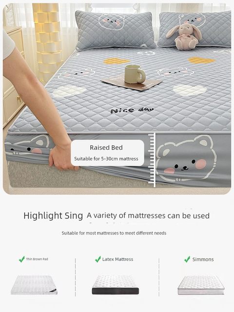 Cotton cover full cover bed cover sheet waterproof urine-proof anti-slip mattress protective cover all seasons 2025 new model