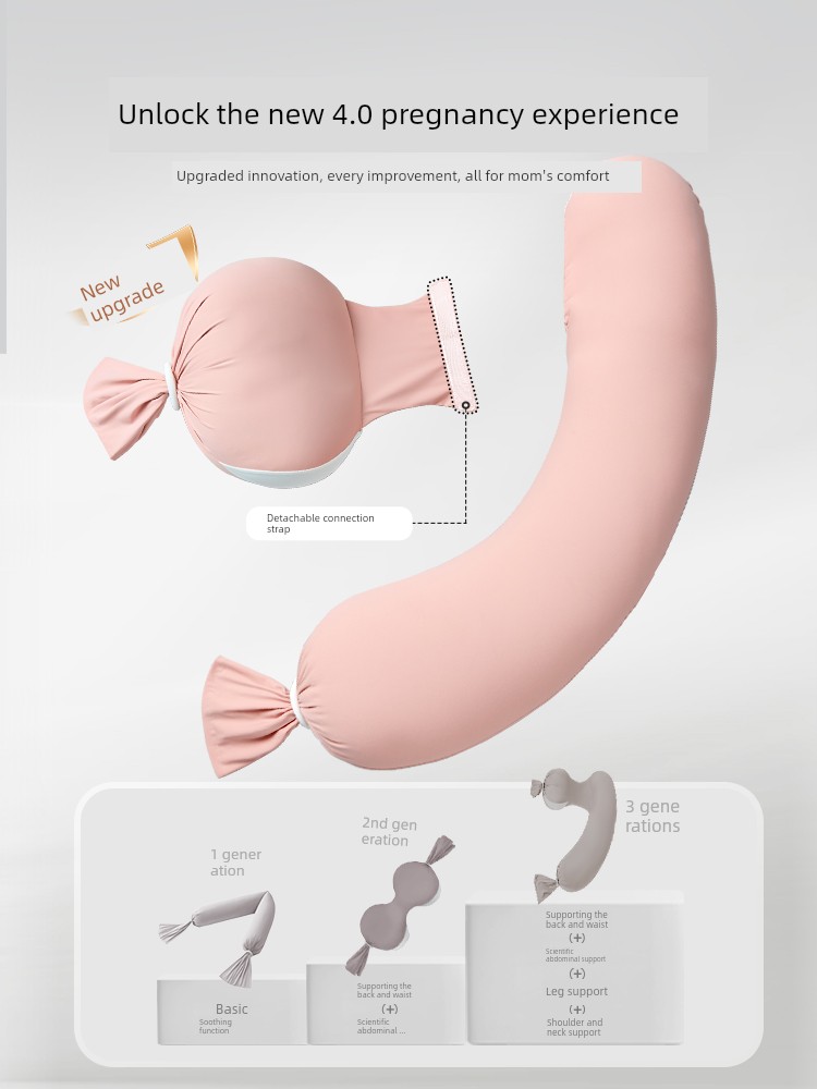 British Lovemami Pregnancy Pillow, Waist-Protecting Side Sleeping Pillow, Abdominal Support Artifact, Granular Long Pillow, Waist Support Pillow