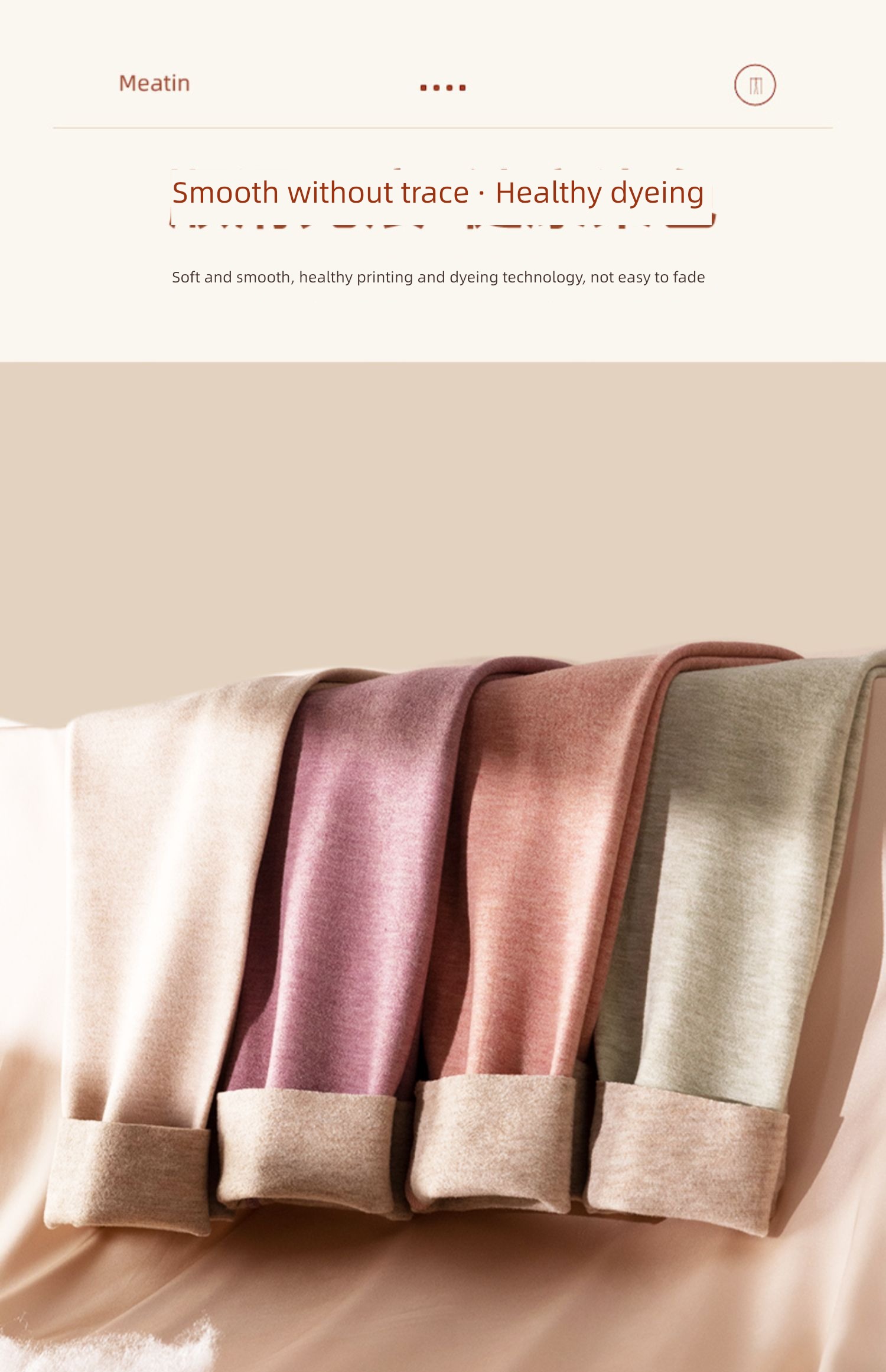 Meiya Ting High waist silk Derong Wool cashmere Warm pants ma'am Interpenetrating Plush thickening Lay a foundation Autumn trousers winter
