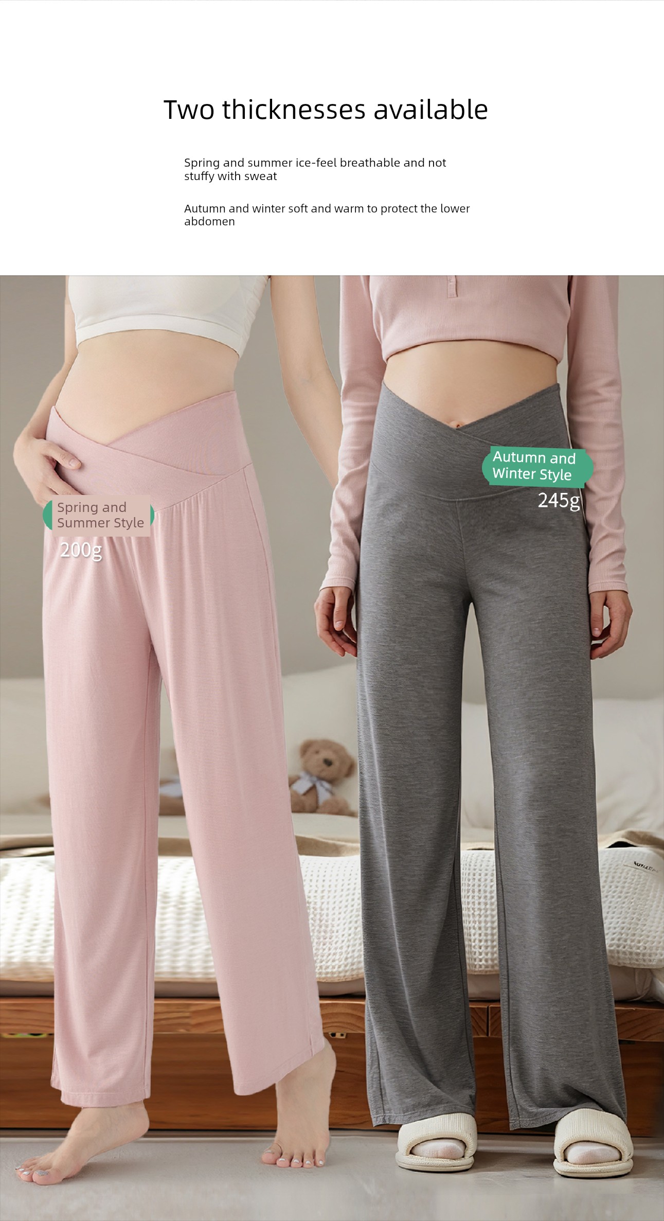 Momjane Belly Autumn Winter Spring Summer Maternity Pajamas — 11