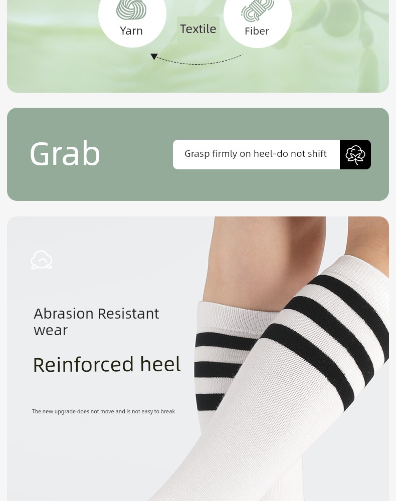 Spring and Autumn White School Uniform Boys' Mesh over the Knee Stockings — 15