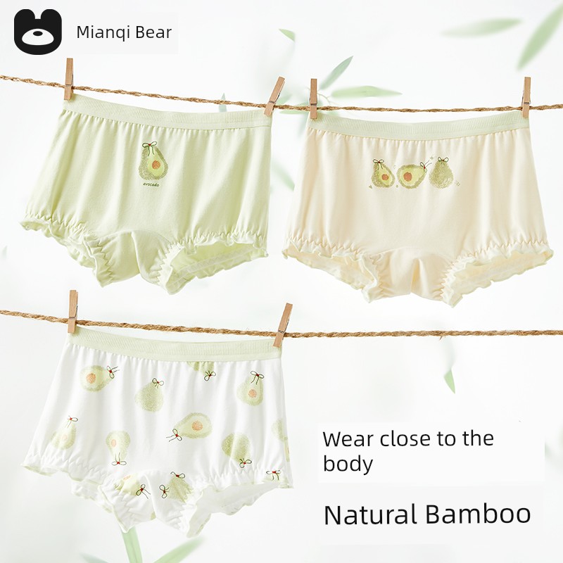 Children's Underwear Girl Class A Non-Hip Clip Children's Girl Bamboo Cotton Briefs Baby Girl Children Triangle Shorts — 8