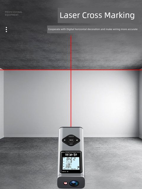 Smart Monkey Three-in-One Laser Range Finder High Precision Infrared Measuring Meter Cross-Bluetooth Drawing Room Meter