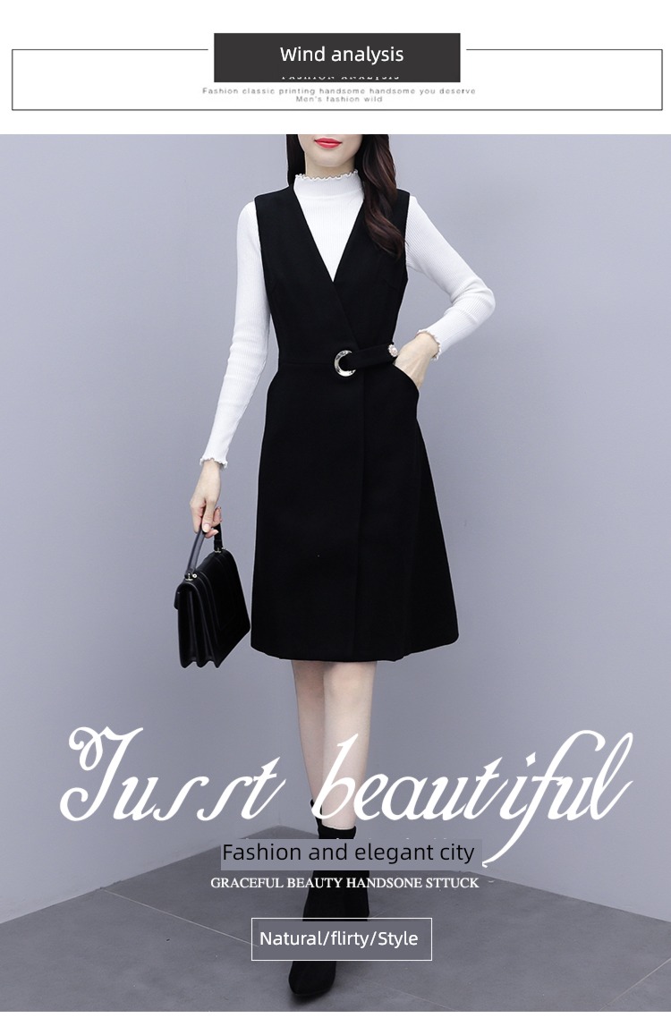 Autumn and winter Wool Undershirt Fat mm Two piece suit vest