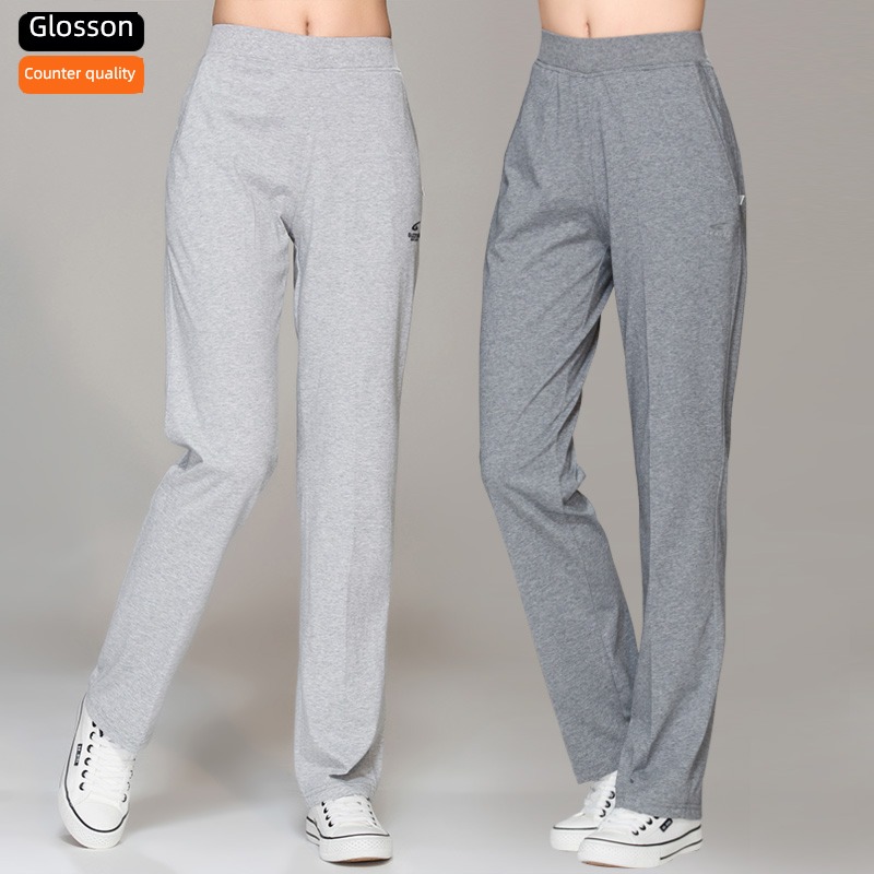 Thin money easy Women middle age High waist pure cotton Sports pants