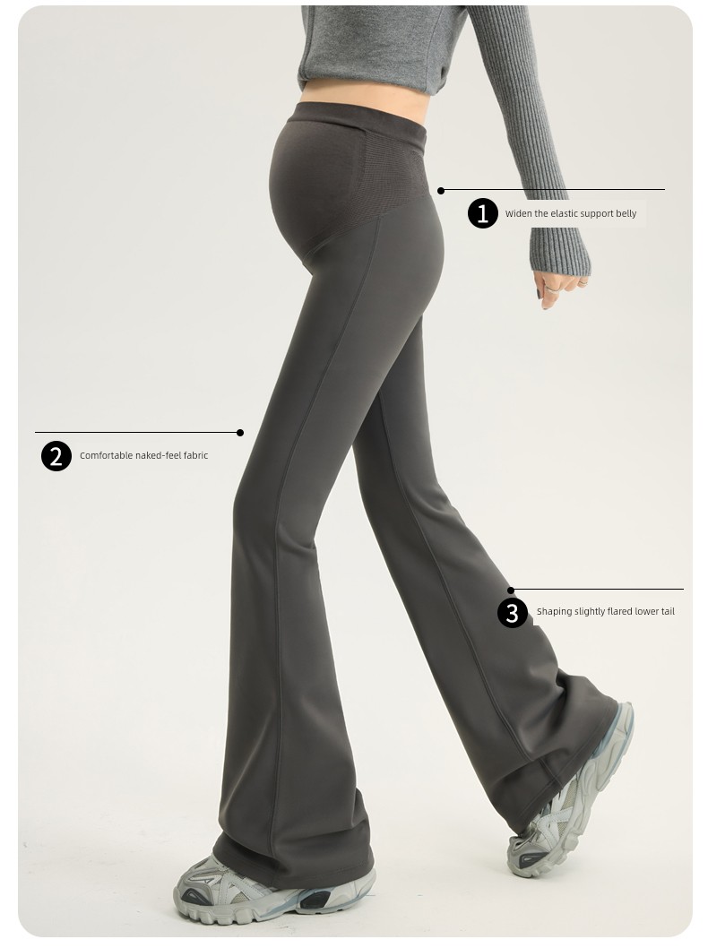 Maternity Pants for Outdoor Wear, Spring and Autumn Style, Slightly Flared, Suitable for Pregnant Women, Do Not Squeeze the Belly, Do Not Slip Down, for — 3