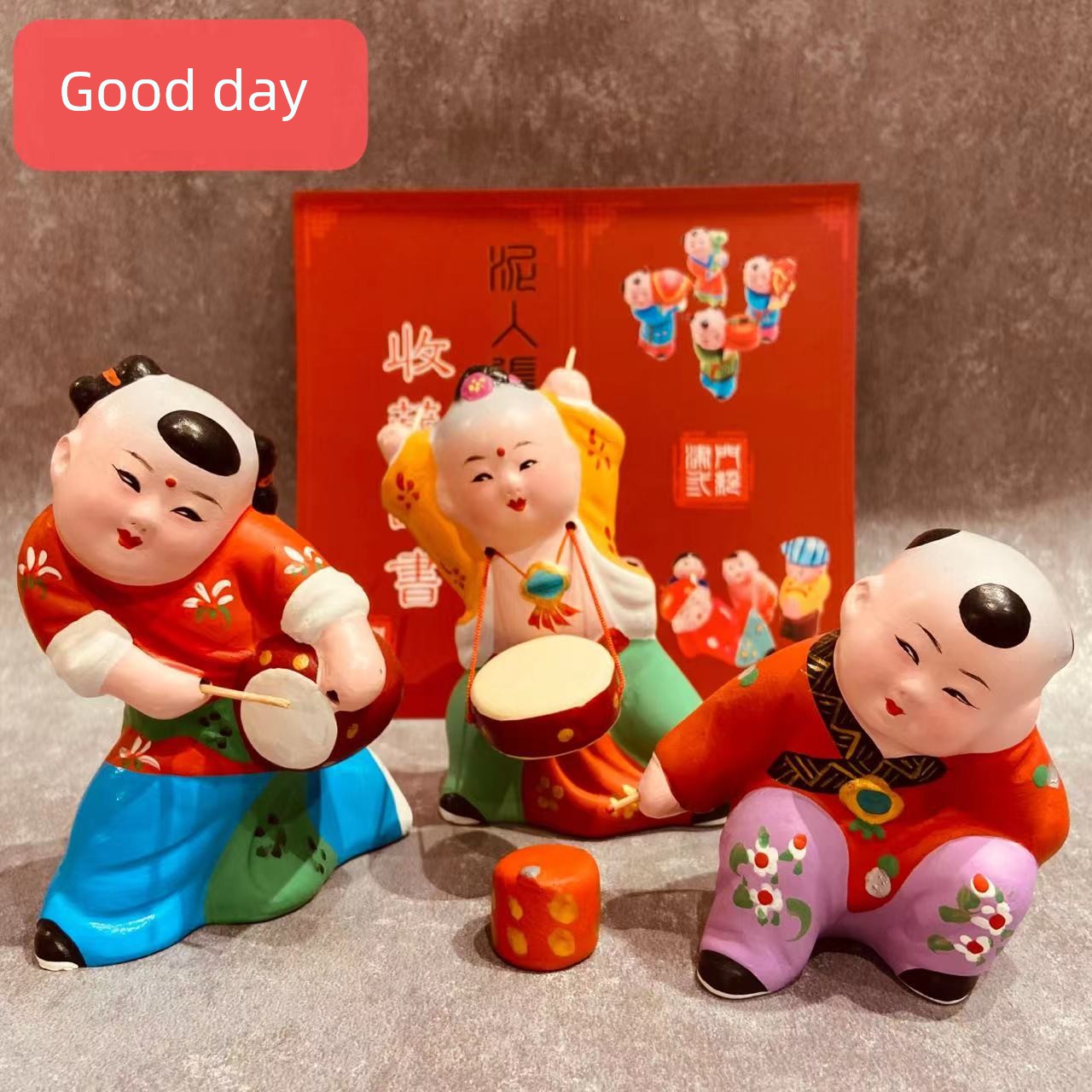 Tianjin Clay Man Zhang Color Plastics for Elders All the Best Long-Term Peace Clay Figure Decoration Doll