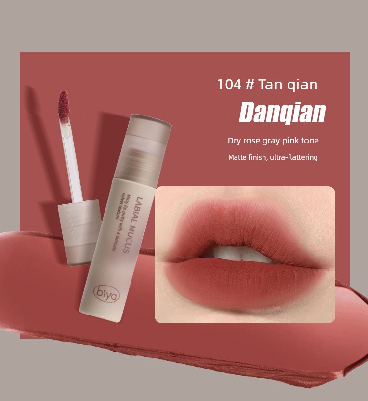 Matte Lip Glaze for Pregnant Women, Velvet Lip Gloss That Is Not Easy to Smudge, Lightweight and Suitable for Use during Pregnancy — 20