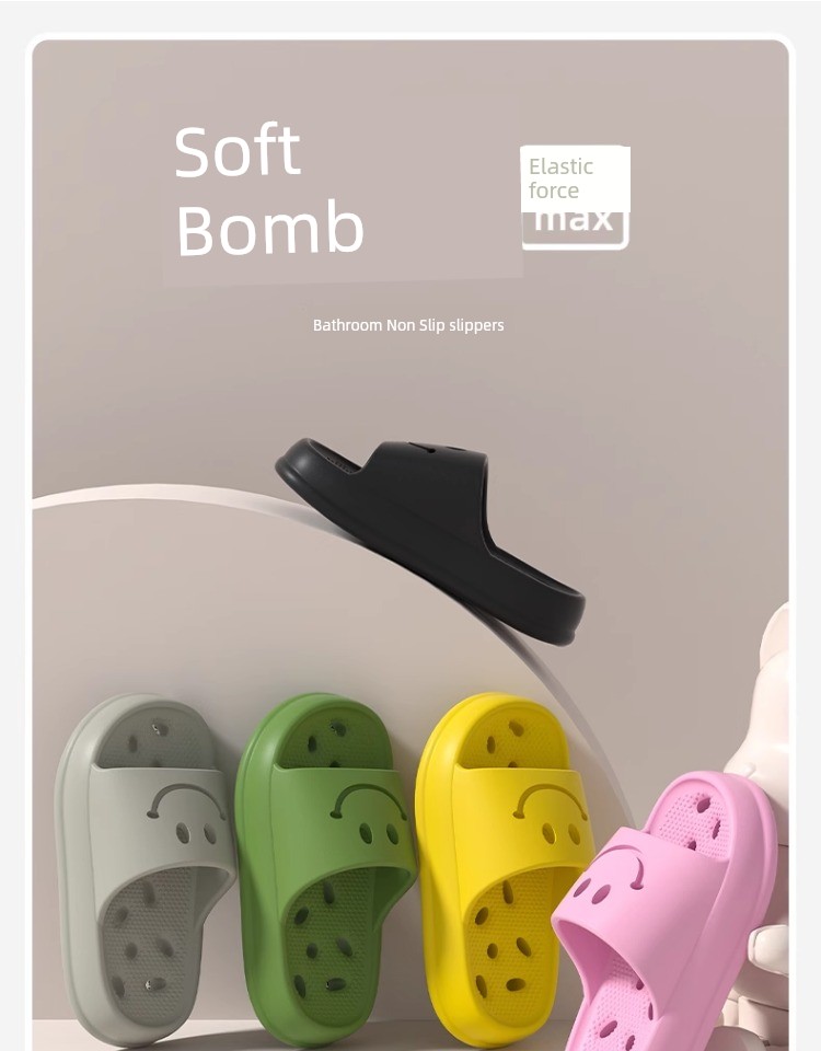 Bathroom Bath Leaking Cut Out Child Kid Slippers — 1