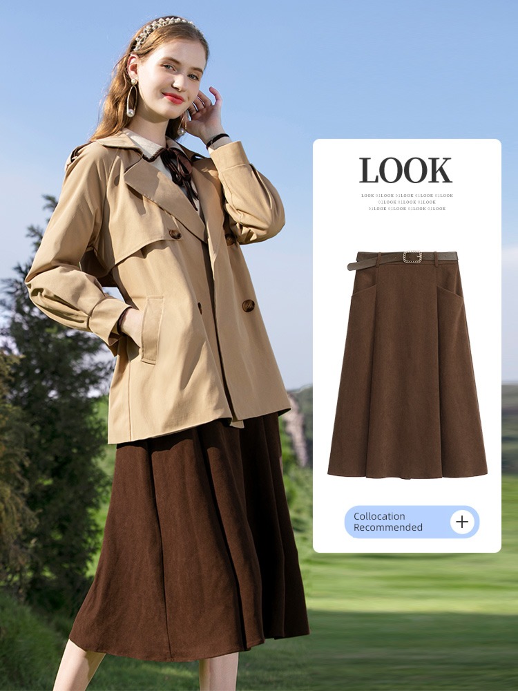 loose coat female have cash less than that is registered in the accounts With skirt Advanced sense leisure time Windbreaker