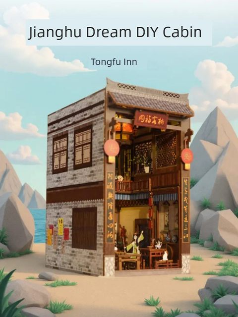 同福客栈diy小屋手工立体拼图武林外传玩具摆件夜灯拼装书立模型