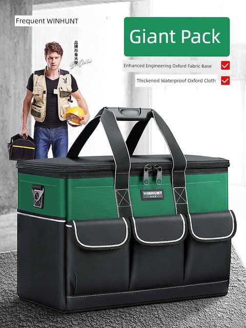Frequently Hut Electrician's special tool pack for sturdy and durable canvas thickened wear-resistant multi-function hardware storage tool bag