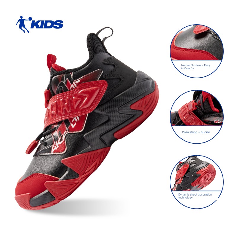 Jordan Children's Shoes Boys' Basketball Shoes Mesh 2026 New Style Velcro Wear-Resistant Shoes Kidsren's Sports Shoes — 3