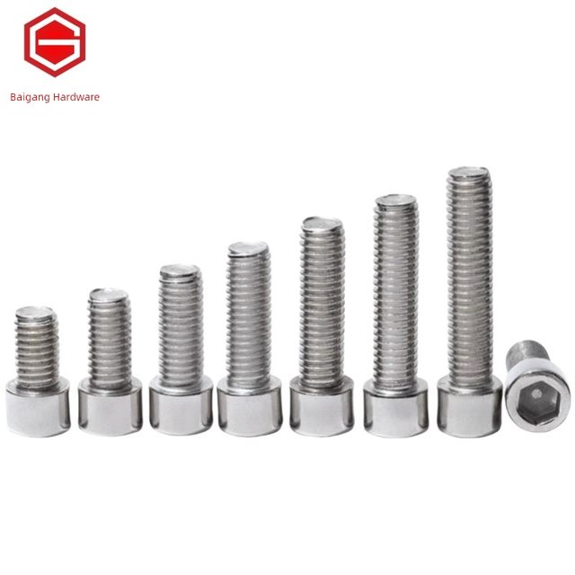 201 stainless steel hexagon screw GB70 cylindrical head bolt cup head screw M5M6M8M10M12