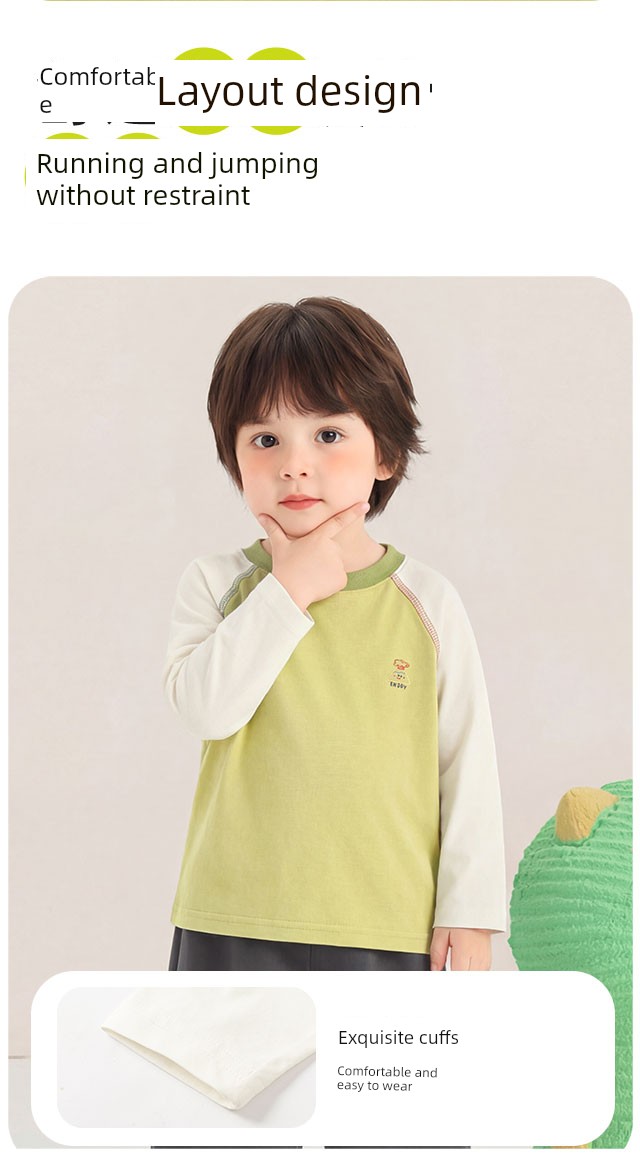 [Autumn T-Shirt Clearance] Boys' Long Sleeve Autumn Clothing, Girls' Baby Spring and Autumn Children's 2026 New Style Base Layer Top — 6