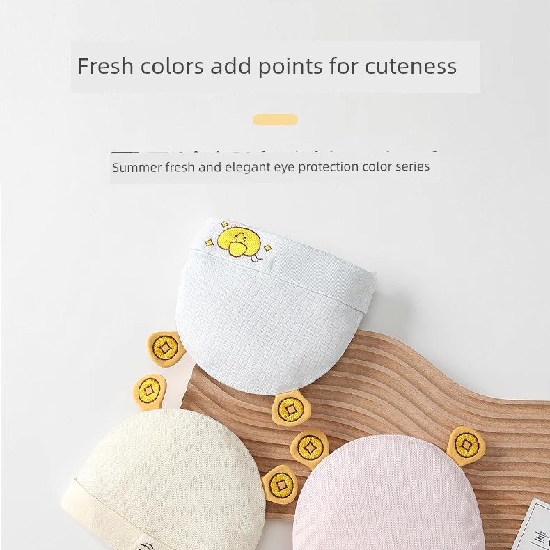0-6 Months Baby Hat, Summer Thin Style, Single-Layer, Class A, Seamless, Lightweight, Breathable, Newborn Baby Fontanelle Protection Cap — 6