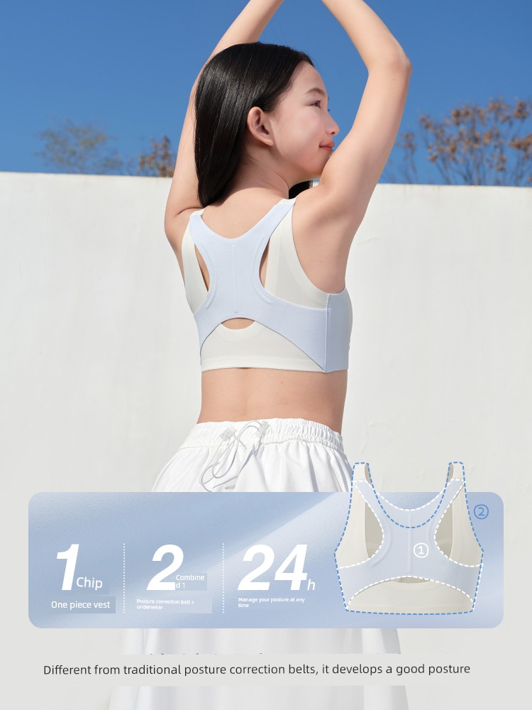 Likeuu Girls' Underwear, Puberty Vest, Student Girl Bra, Youth Hunchback Correction Device — 4