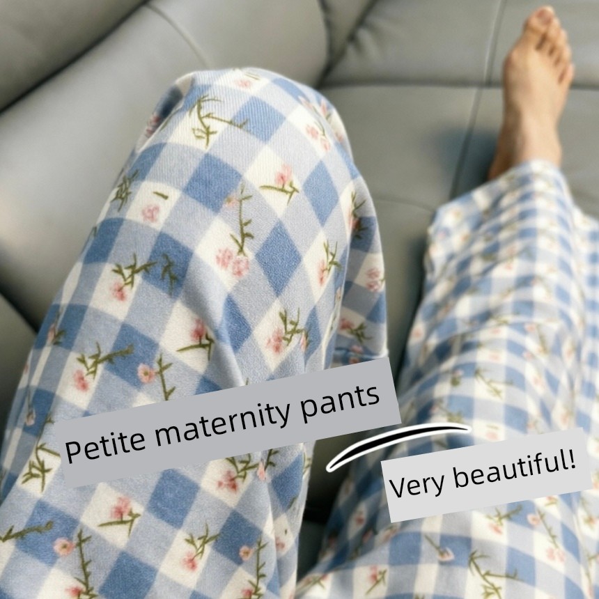Maternity Pants for Petite Women, Cotton Fleece Sleep Pants, Pure Cotton Postpartum Pants, Plus Size for Plus-Size Women up to 200 Pounds