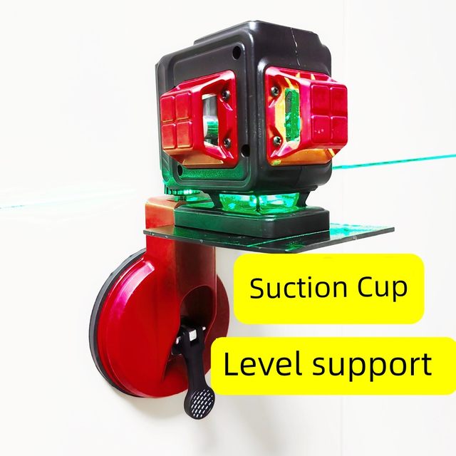 12-line green light high-precision new outdoor wall-mounted infrared laser leveling meter suction cup leveling bracket