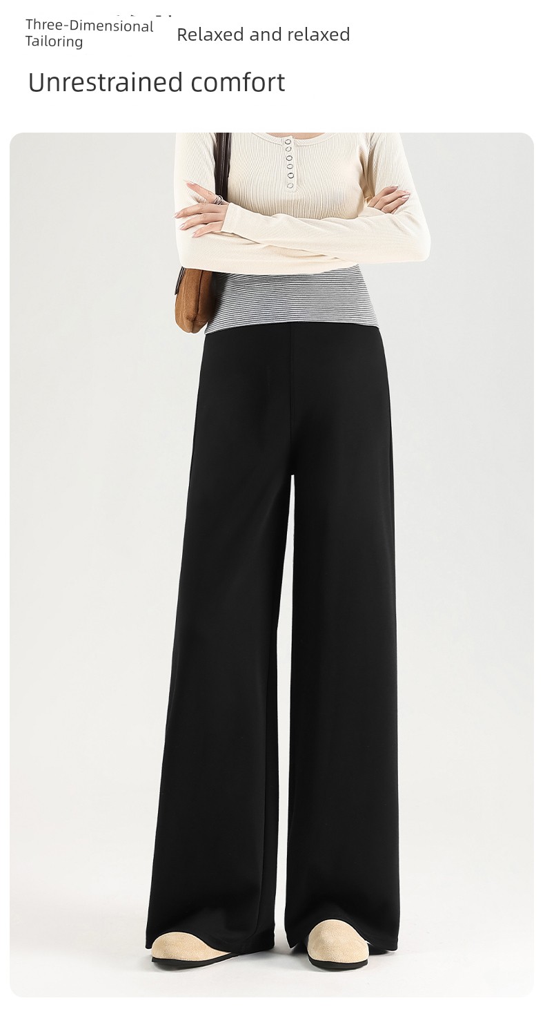 Jq Jingqi Maternity Pants for Autumn and Winter, New Style Lyocell Wide-Leg Pants, Non-Tightening Long Pants for Pregnant Women — 10