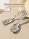 Kawashimaya 316 stainless steel children's rice spoon for home use cute cartoon baby spoon fruit fork ingot spoon