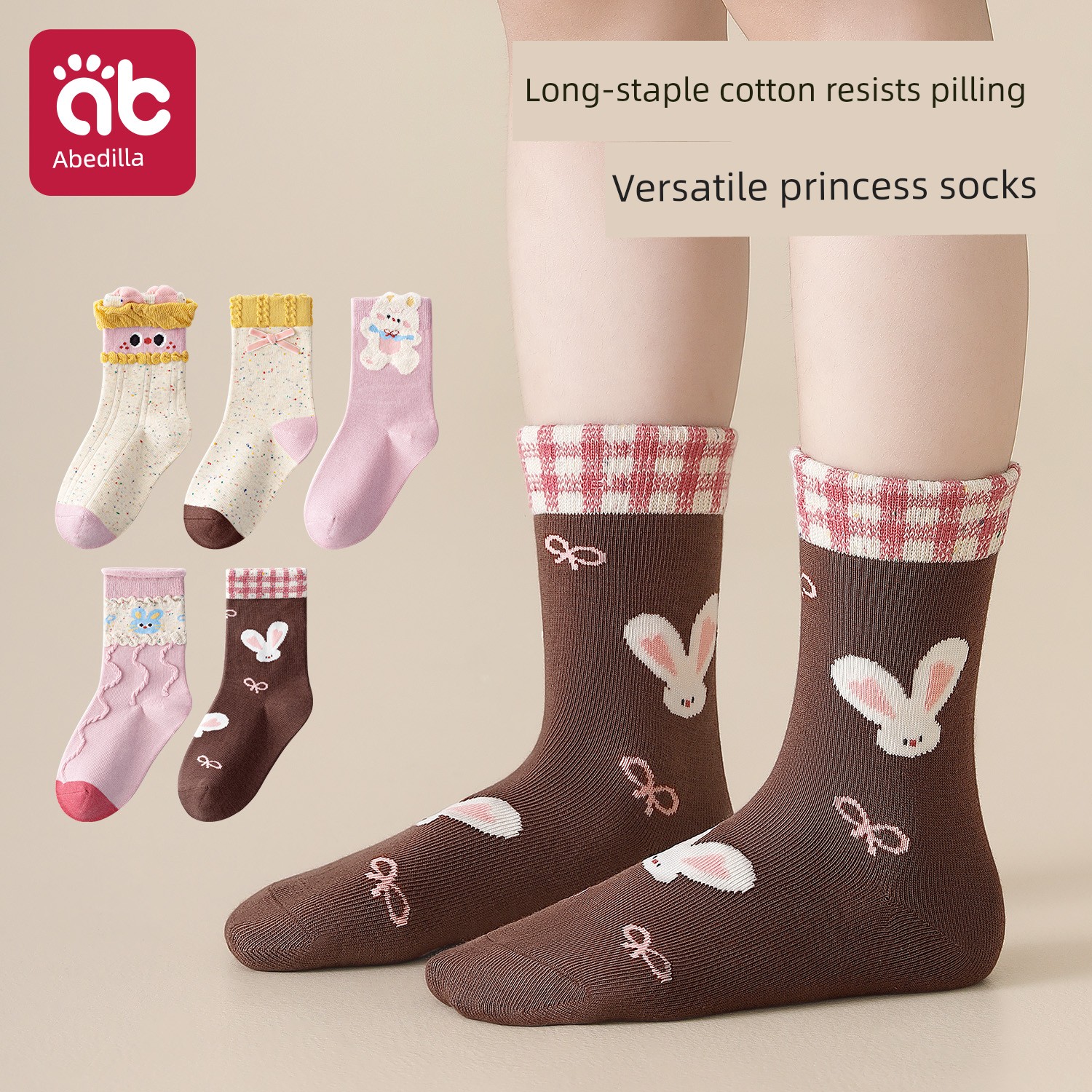 Children's Socks for Girls, Autumn Style, Class A, Mid-Calf Socks, Seamless Cotton Socks for Baby Girls, Princess Socks for Kids — 3