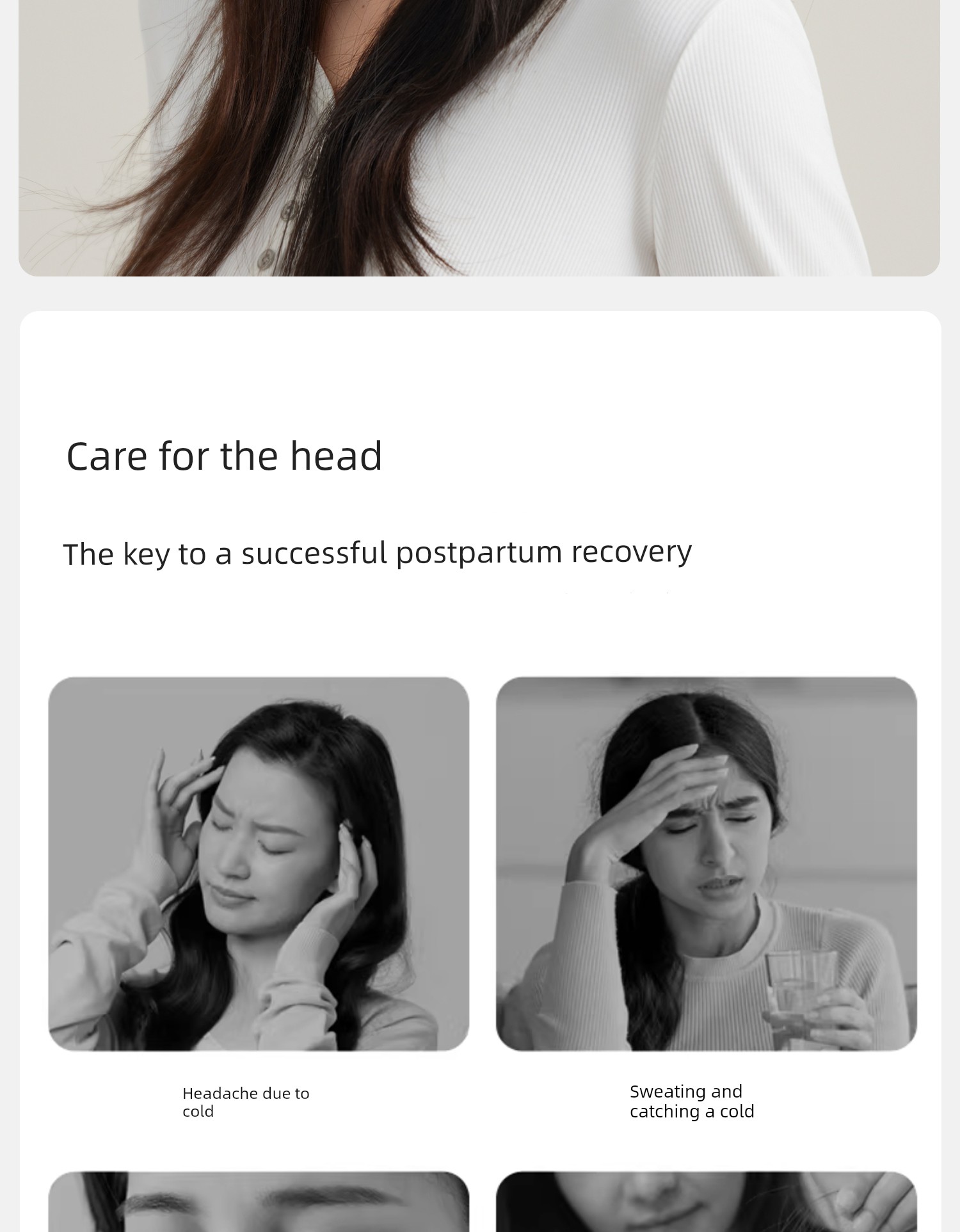 Postpartum Cotton Hat for Spring and Autumn, 10A Antibacterial Maternity Hat, Moisture-Wicking, Breathable, Head Protection, Large Head Circumference, — 3