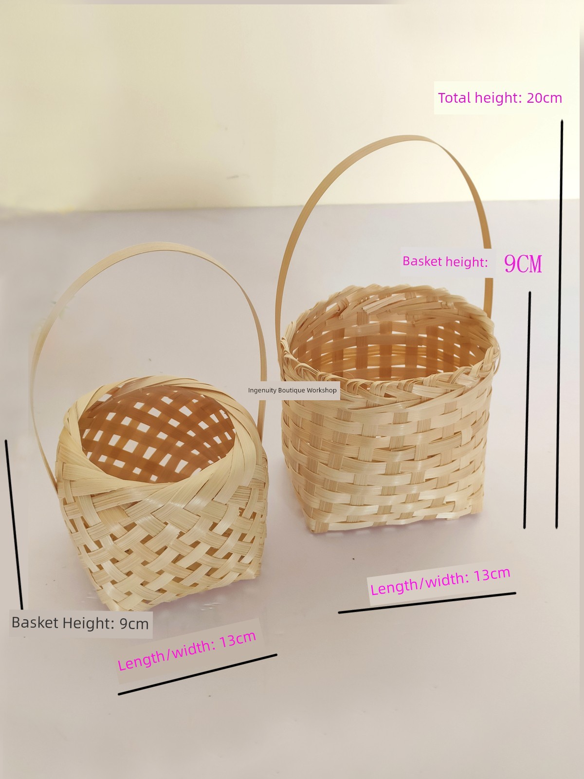 Bamboo Woven Bamboo Basket DIY Material Package Bamboo Woven Basket Handmade Non-Heritage Bamboo Basket Student Bi Set Group Building Bamboo Piece Bamboo Strip