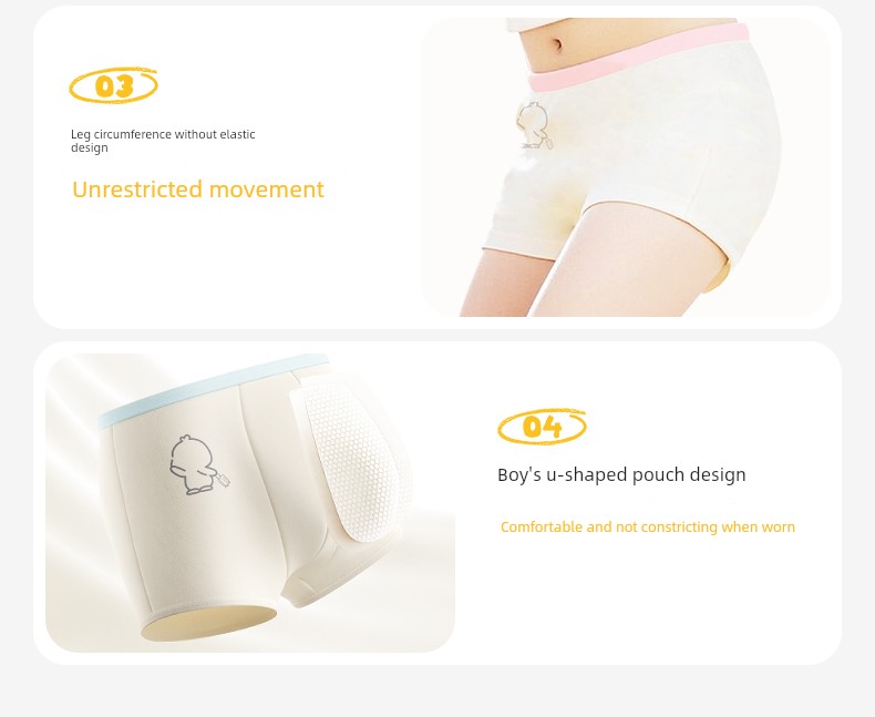 Deyou Children's Disposable Cotton Boxer Briefs for Girls and Boys, Sterilized, No-Wash, Daily Use, Travel Shorts — 21