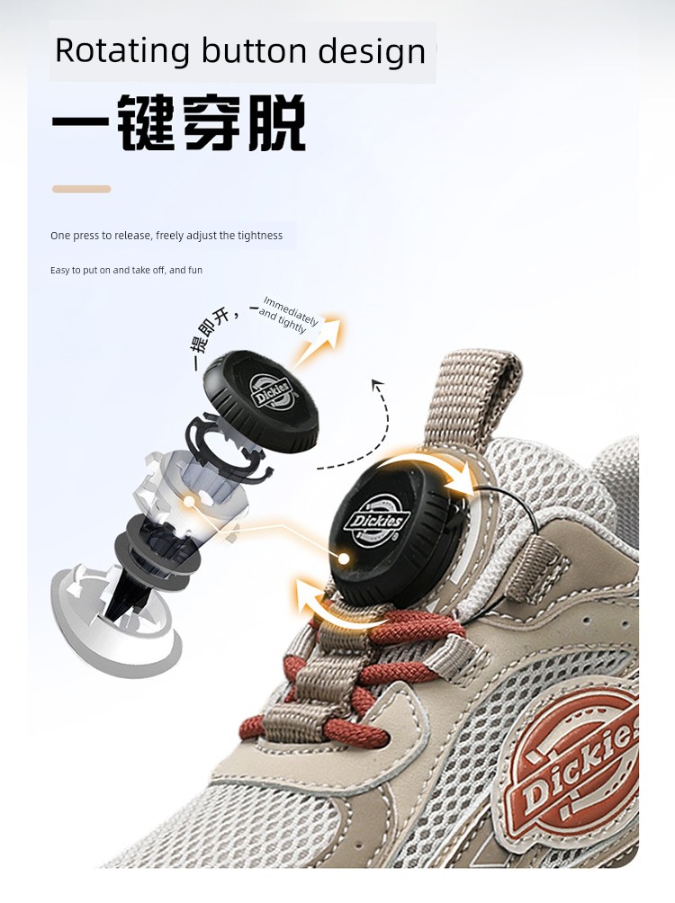 Dickies Kidsren's Outdoor Hiking Shoes New Autumn Breathable Kidsren's Shoes Knob Buckle Sports Shoes Versatile Casual Shoes — 16