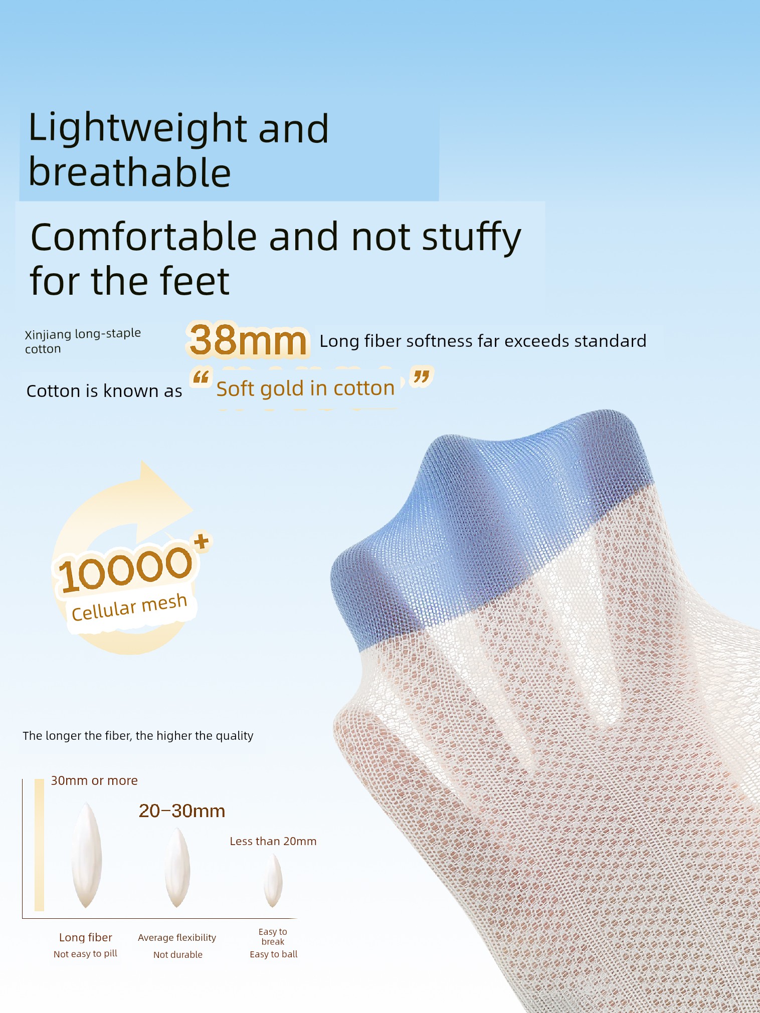 Baby Floor Socks Summer Thin Pure Cotton Class a Indoor Anti-Slip Socks for Boys Mid-Calf Infant Learning-To-Walk Socks — 2