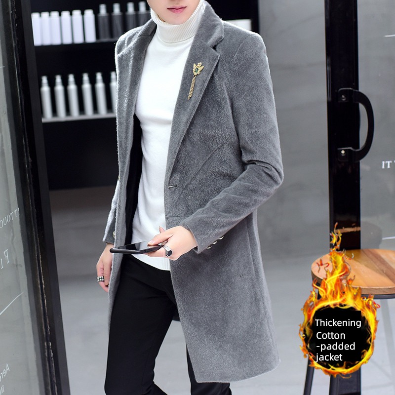 Imitation mink winter fashion Medium and long term Britain loose coat