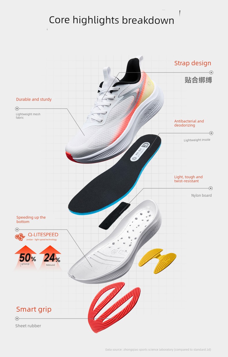 Lightweight 3-Strap Jordan Kidsren's Shoes, Kidsren's Running Shoes, Autum New Youth Professional Running Shoes, Boys' Sports Shoes — 7