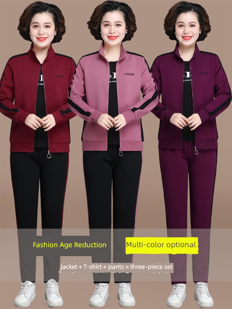 middle age mom The new Athletic Wear Autumn clothes leisure time loose coat
