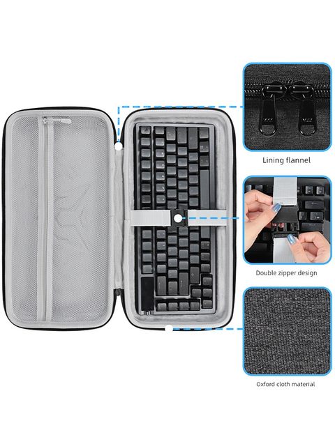 Hubing suitable for WOB Rainy75 keyboard storage bag compressive CRUSH80 keyboard bag shockproof Rainy75 RT storage bag rain 75/75RT keyboard and mouse integrated storage bag peripheral bag