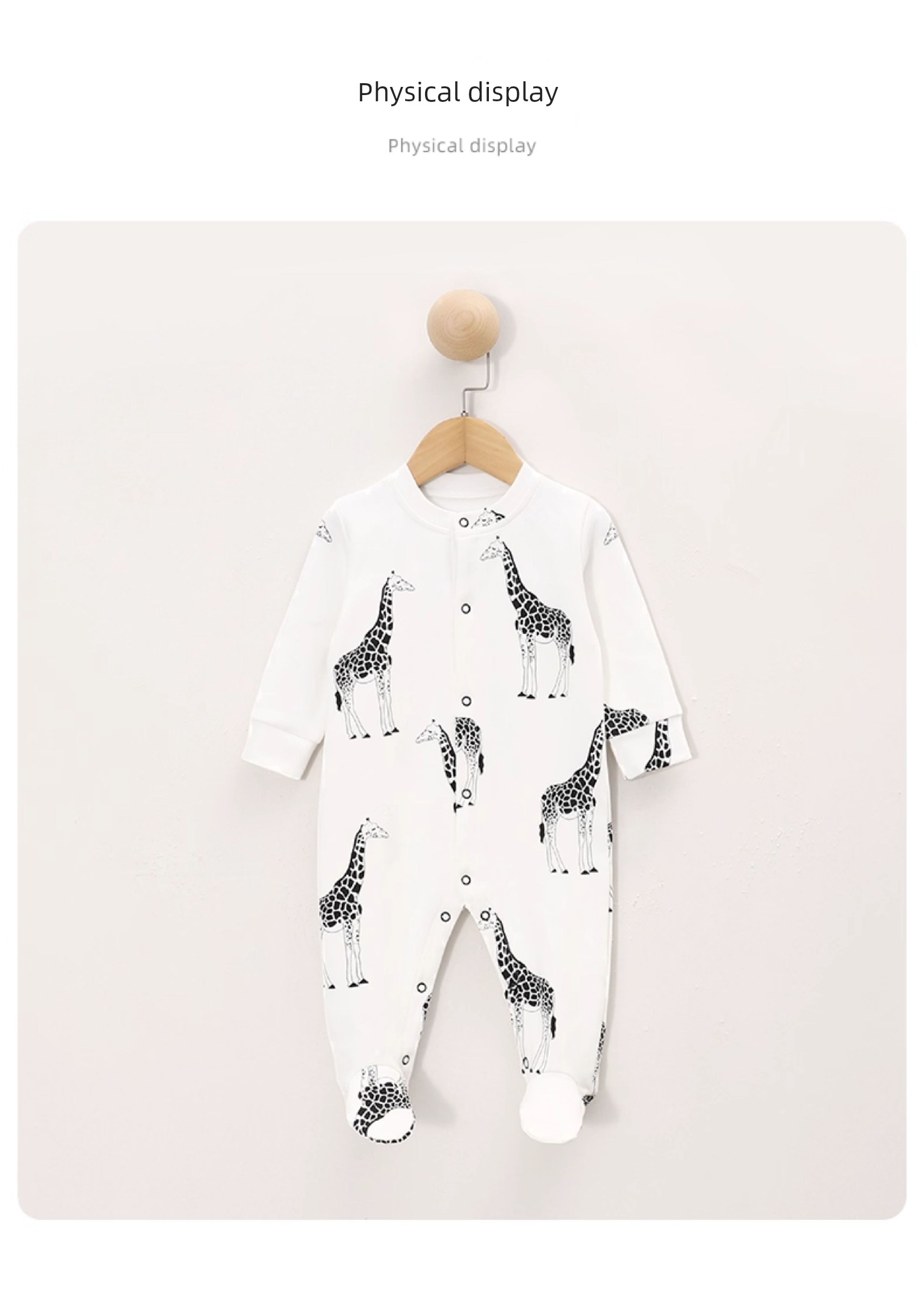 Tinypeople Infant Footed Romper Spring and Autumn Cute Fashionable Deer Print Baby Open-Crotch Outdoor Clothing — 10