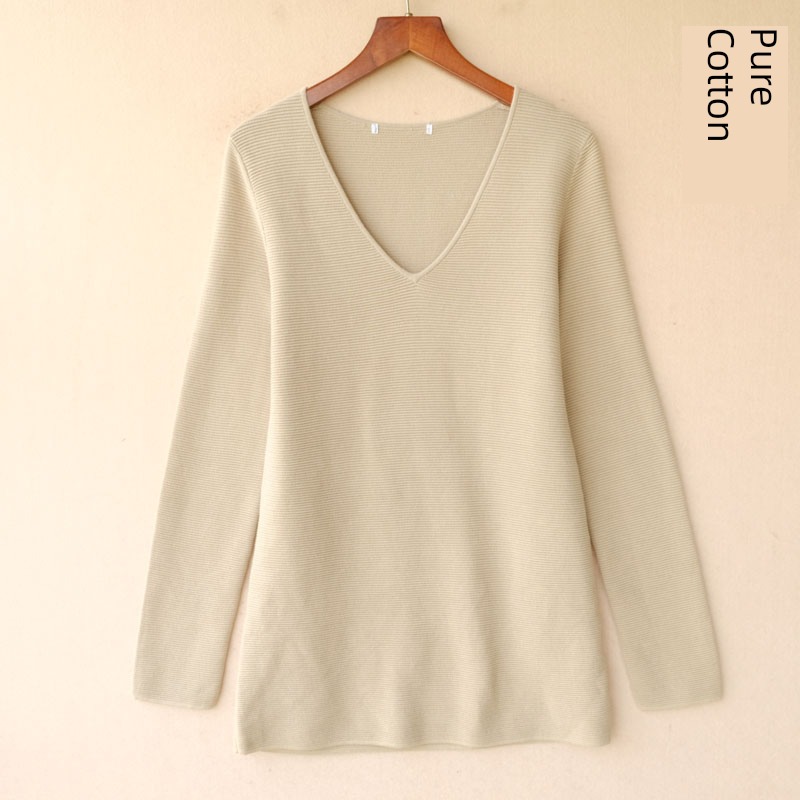 Women V-neck Straight cylinder pure cotton routine singleton  Condom