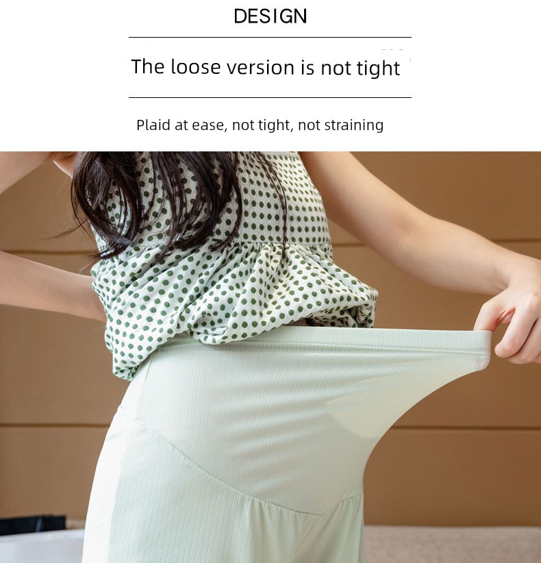 Ice Silk Shorts Fashion Tape Loose Low Waist Summer Clothes for Pregnant Women — 1