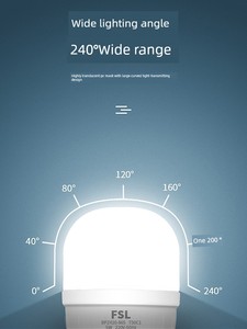 Fsl Foshan Lighting Led T-Type Energy-Saving Bulb Cylindrical Light Bulb Indoor High-Power B22 Bayonet E27 Screw Househo