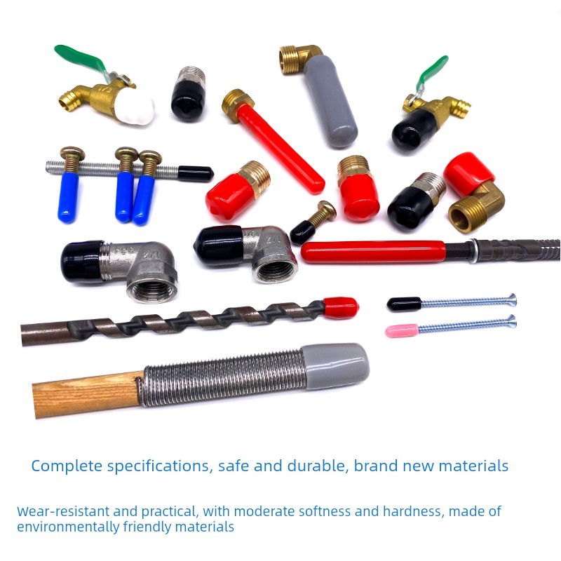Rubber Protective Sleeve Screw Thread Protector Screw Rod Screw Protective Cap Steel Pipe Steel Sheath PVC Rubber Sleeve
