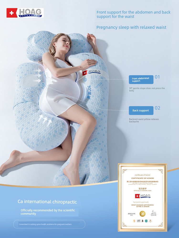 Hoghoag Dolphin Pregnant Women Pillow Waist Protection Side Sleeping Pillow Abdomen Sleep Side Sleeping Pillow Special for Pregnancy